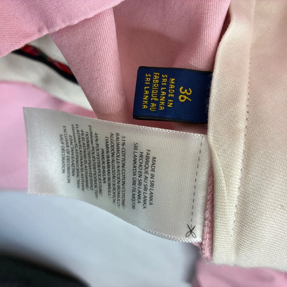 Polo Ralph Lauren Golf Shorts Men 36 Pink Classic Fit Stretch Cotton Twill Logo